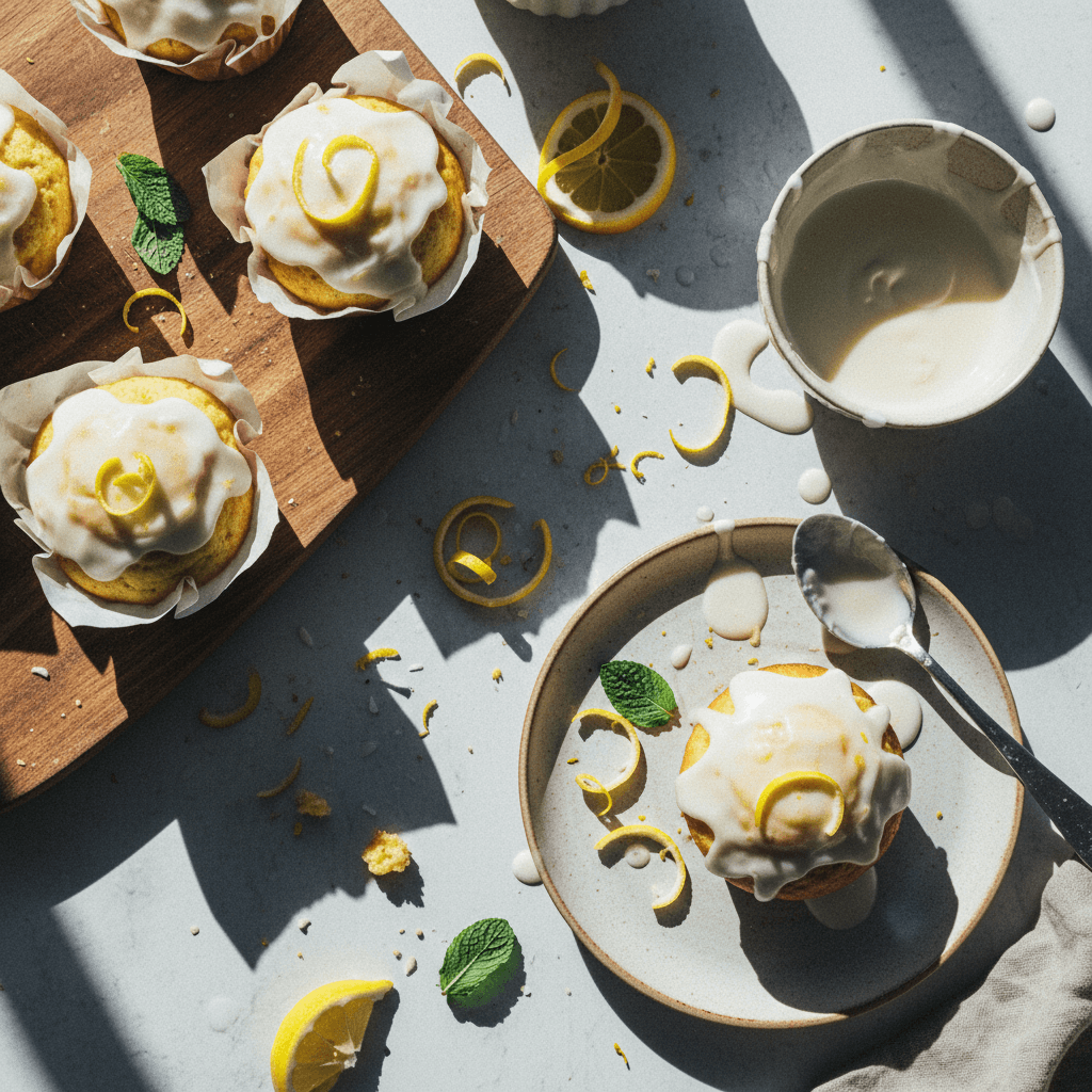 Lemon Muffins with Glaze