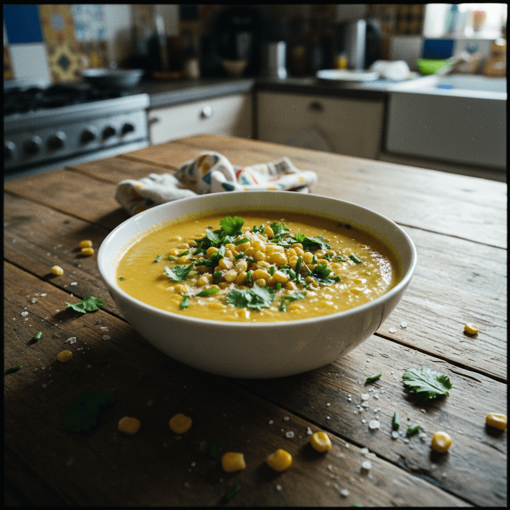 Simple Corn and Sea Salt Soup