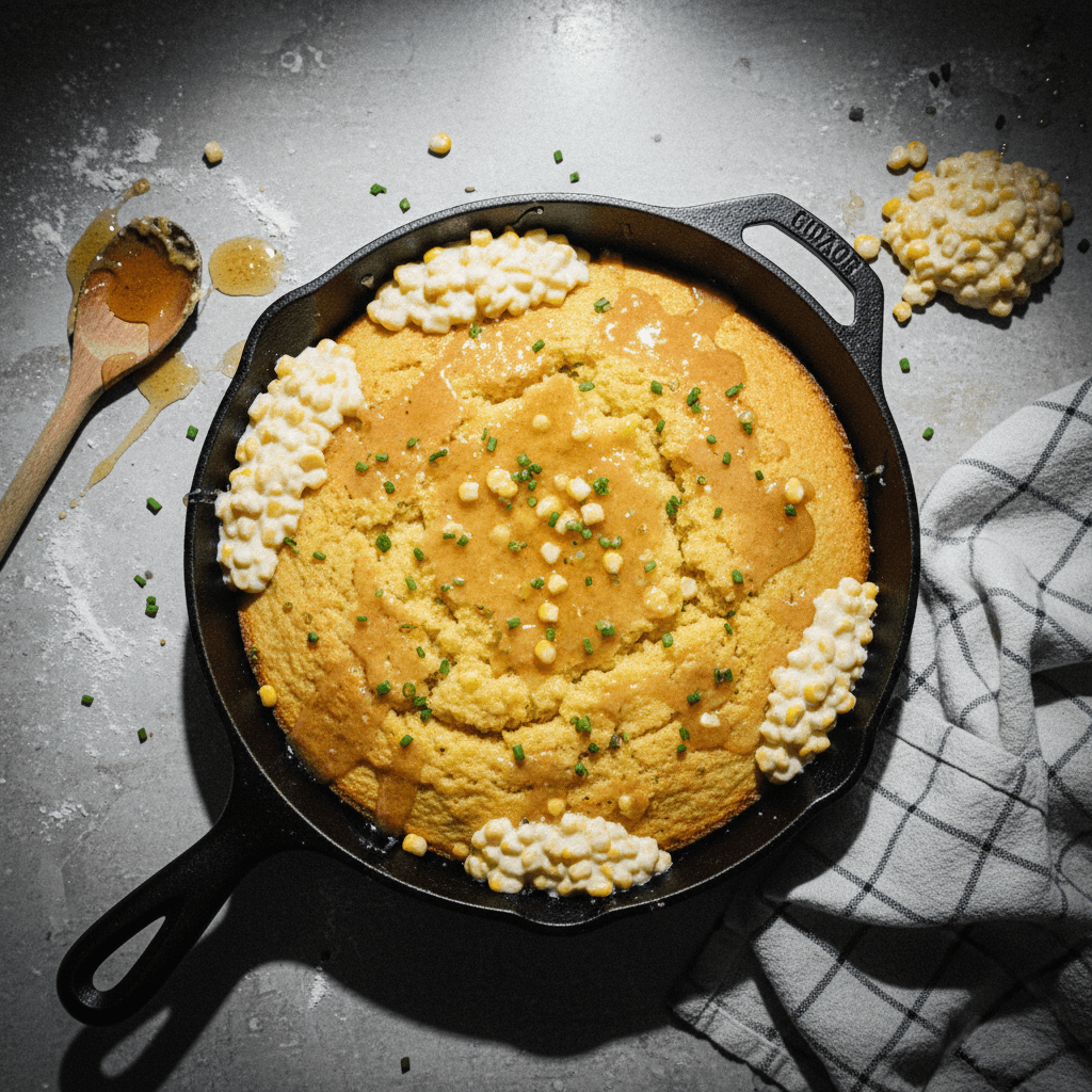 Ultra-Moist Cornbread with Honey Butter Glaze (with Homemade Cream-Style Corn)