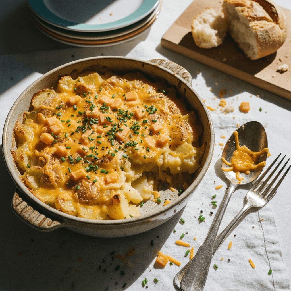 Unexpected Cheddar Potato Gratin
