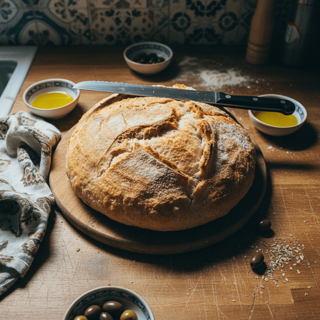 Horiatiko Psomi (Greek Rustic Village Bread)