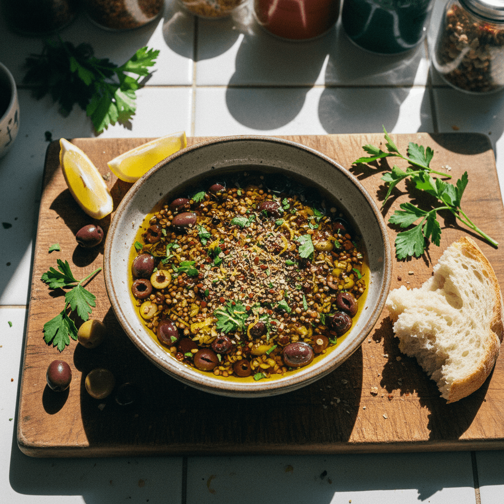 Marinated Olives' Dipping Oil
