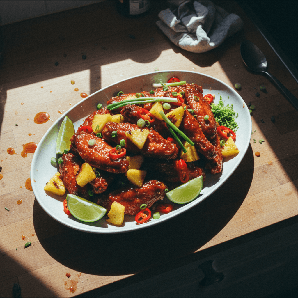 Sweet & Spicy Pineapple Jerk Wings