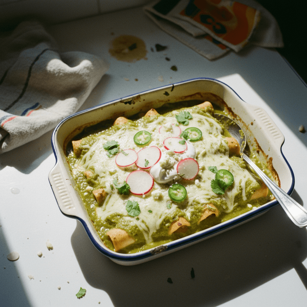 Green Chile Chicken Enchiladas