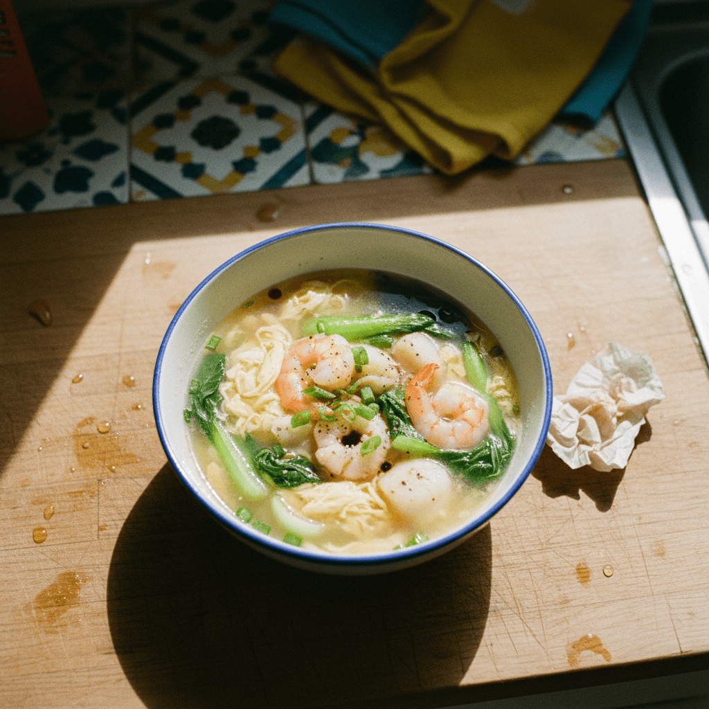 Silky Seafood Egg Drop Soup