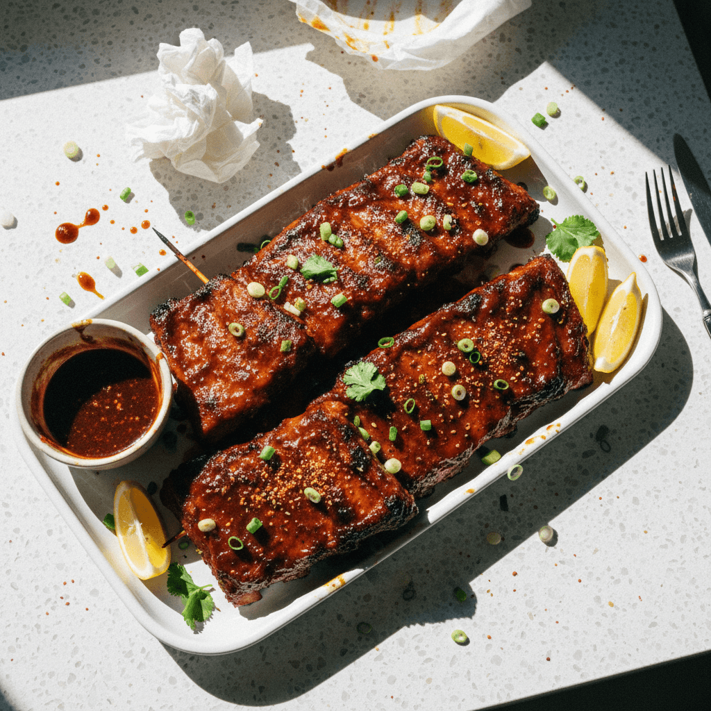 Smoked Country-Style Ribs with Honey BBQ Glaze