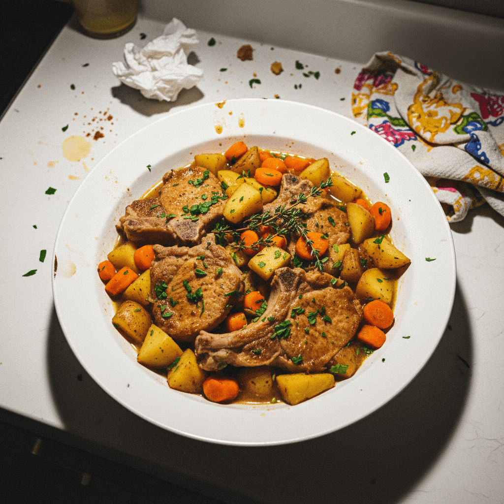 Savory Pork Chop and Potato Stew