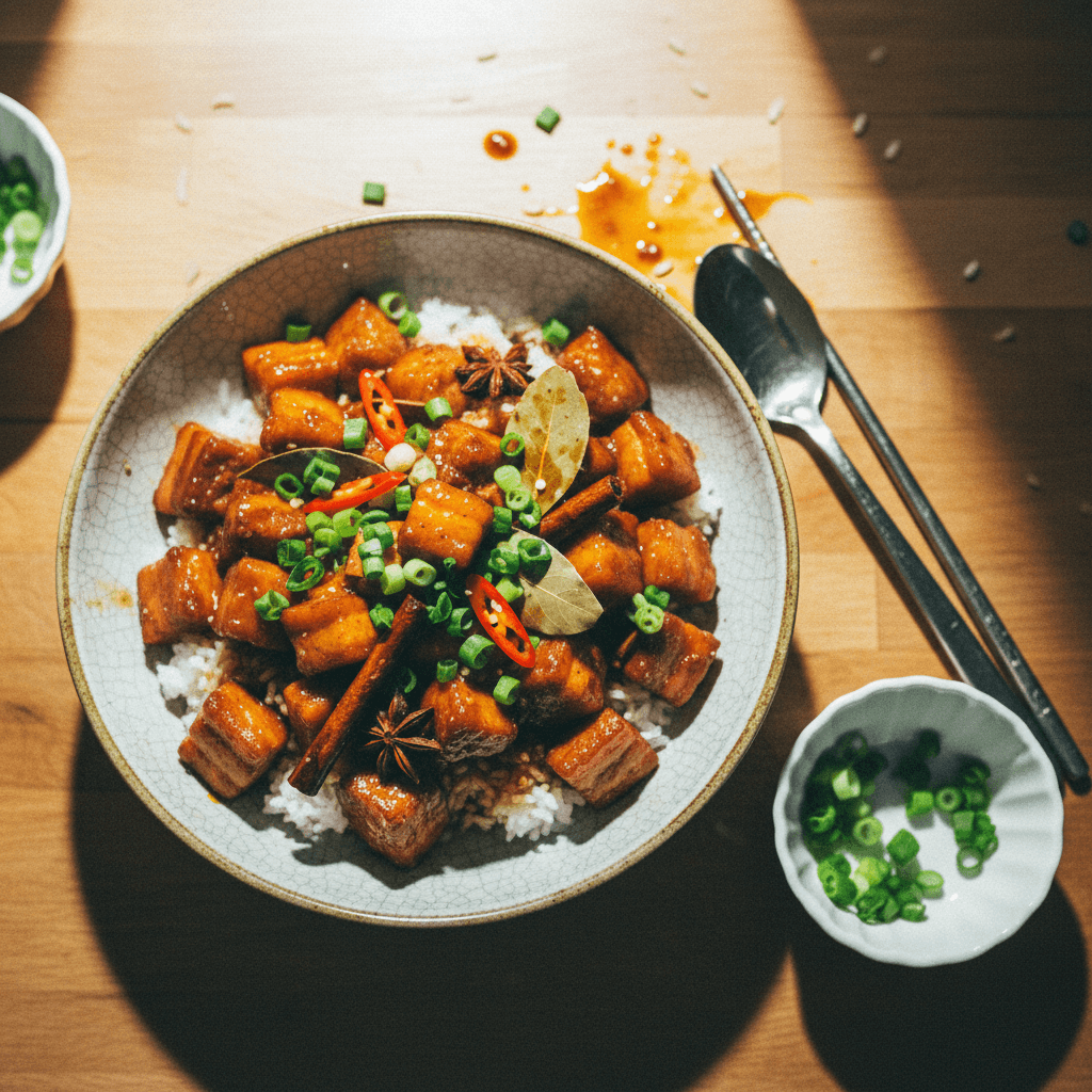 Braised Chinese Pork Belly (Hong Shao Rou)