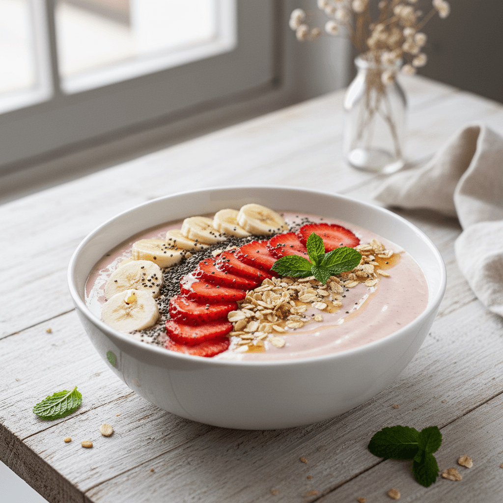 Strawberry Banana Protein Power Smoothie