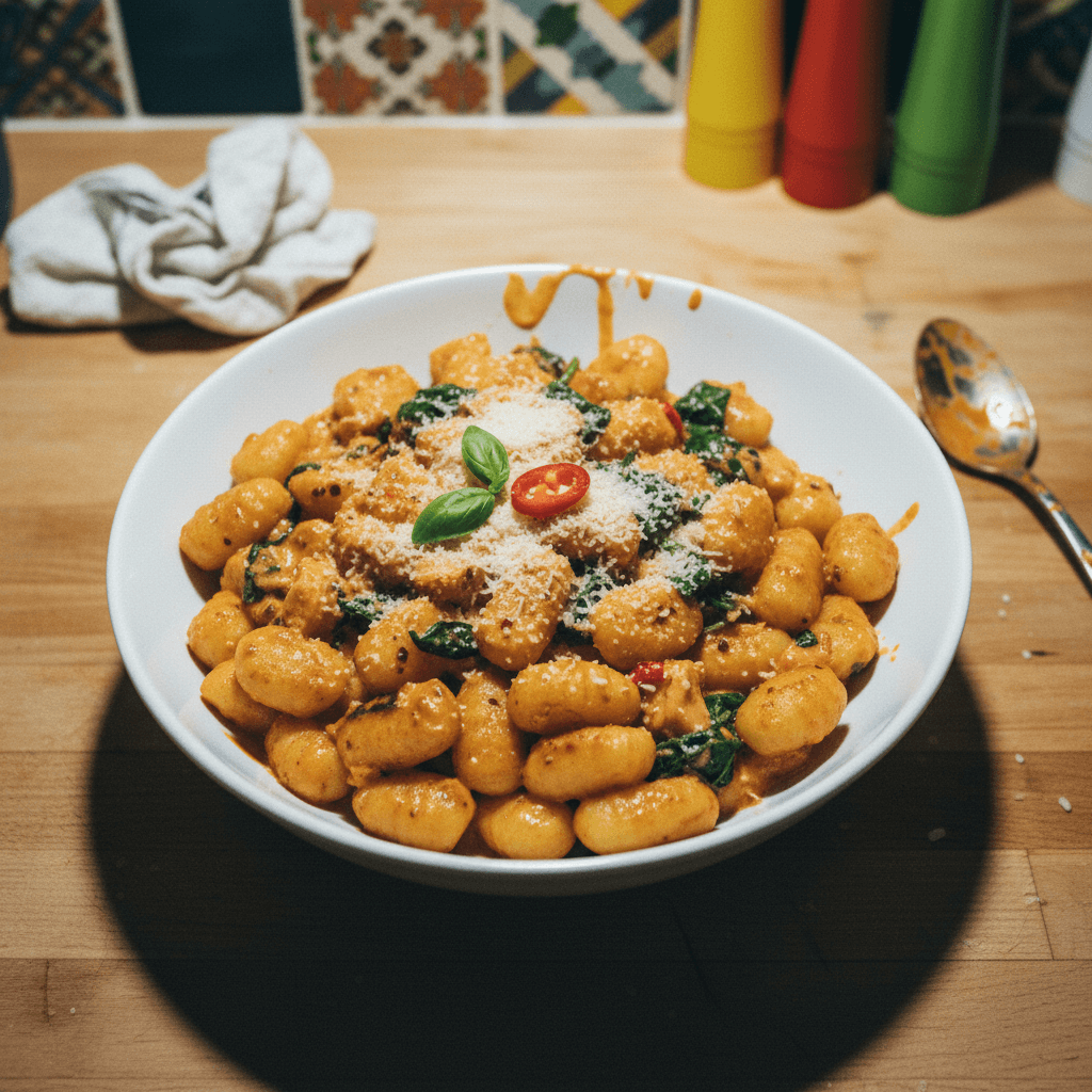 Spicy Creamy Chicken Gnocchi