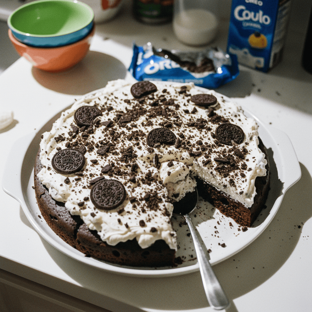 Oreo Poke Cake