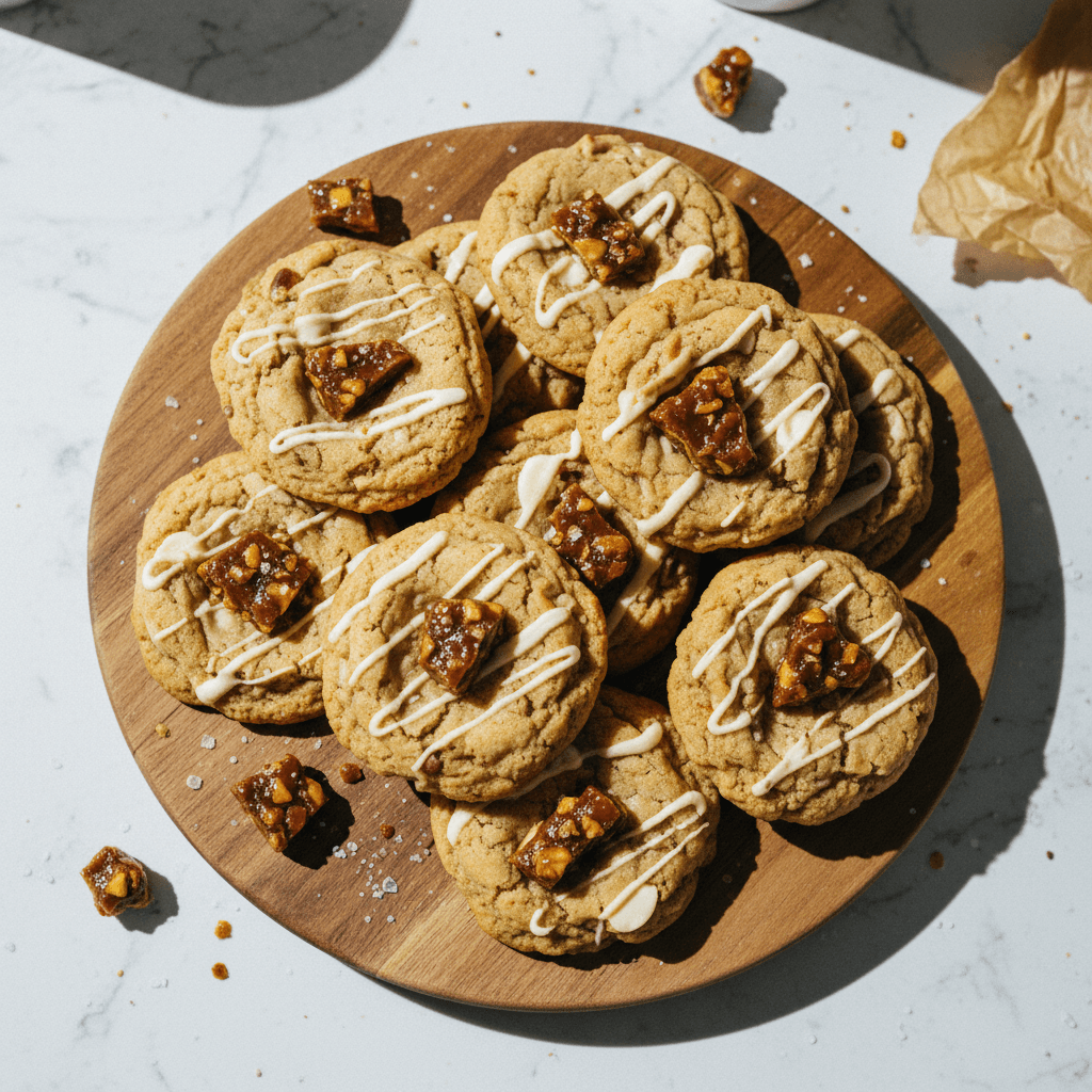 Caramelized Pistachio Brown Butter White Chocolate Cookies