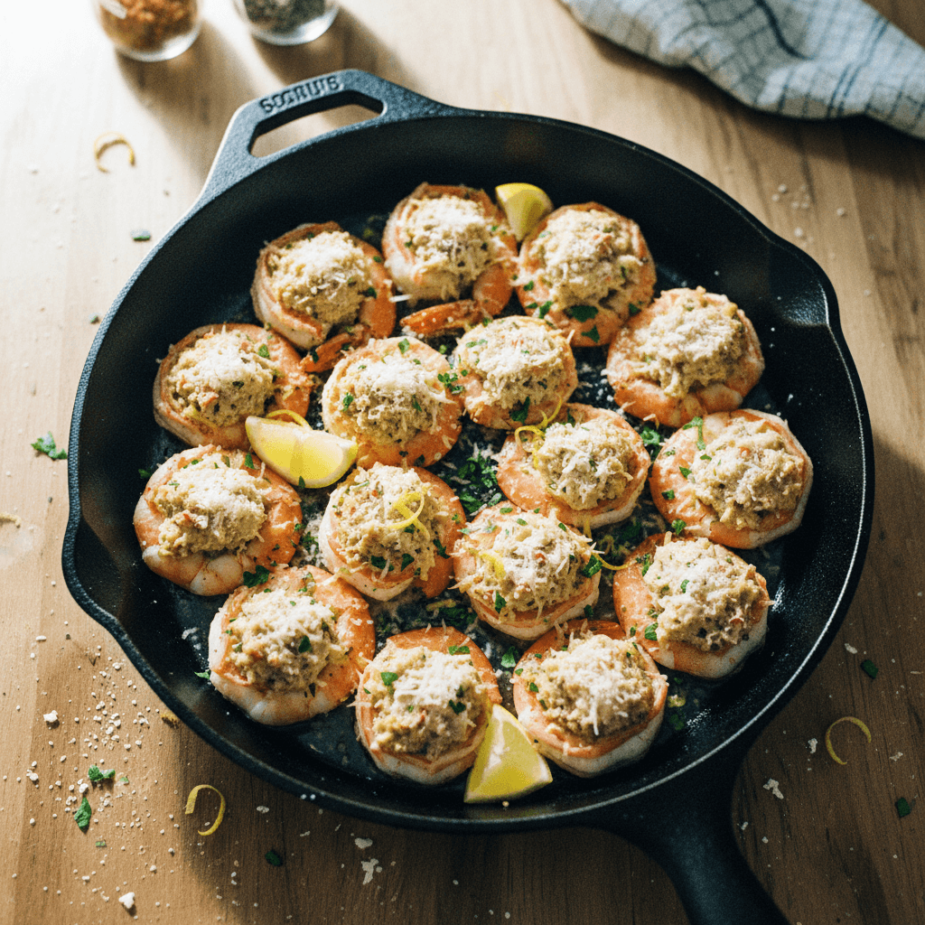 Smoked Crab Stuffed Shrimp
