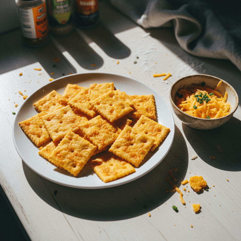 Homemade Cheddar Crackers (Cheez-It Style)