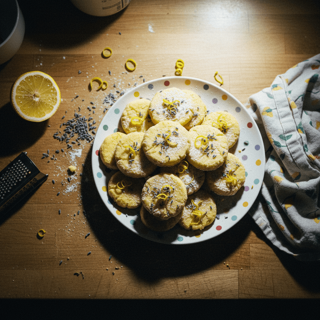 Lemon Lavender Shortbread Bites