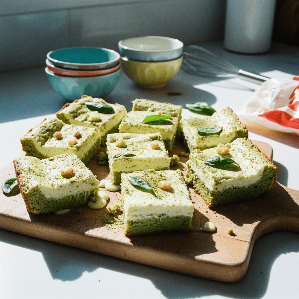 Matcha Cheese Bars