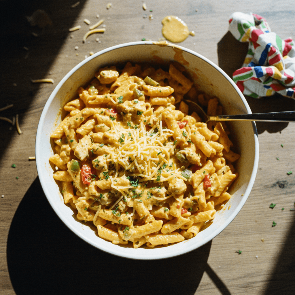 Cheesy Chicken Rotel Pasta