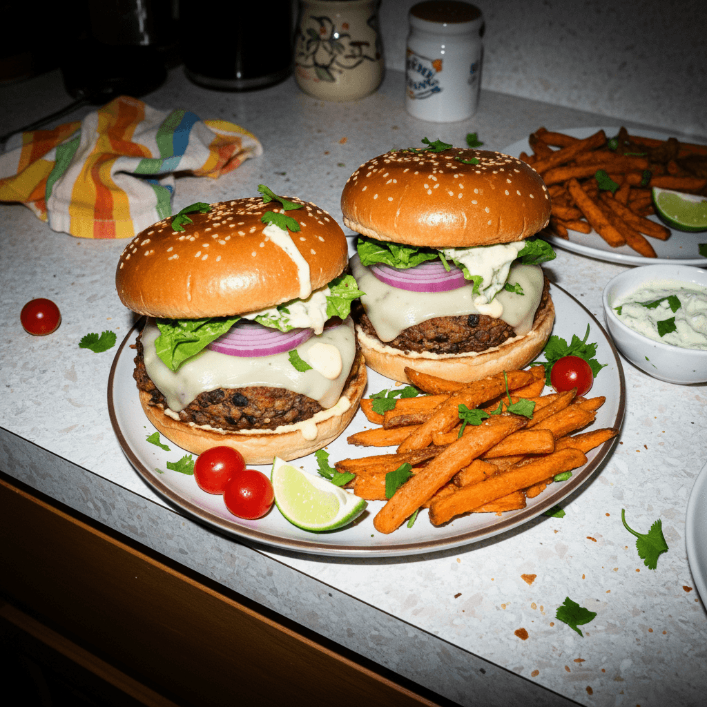 Black Bean Burgers on Brioche