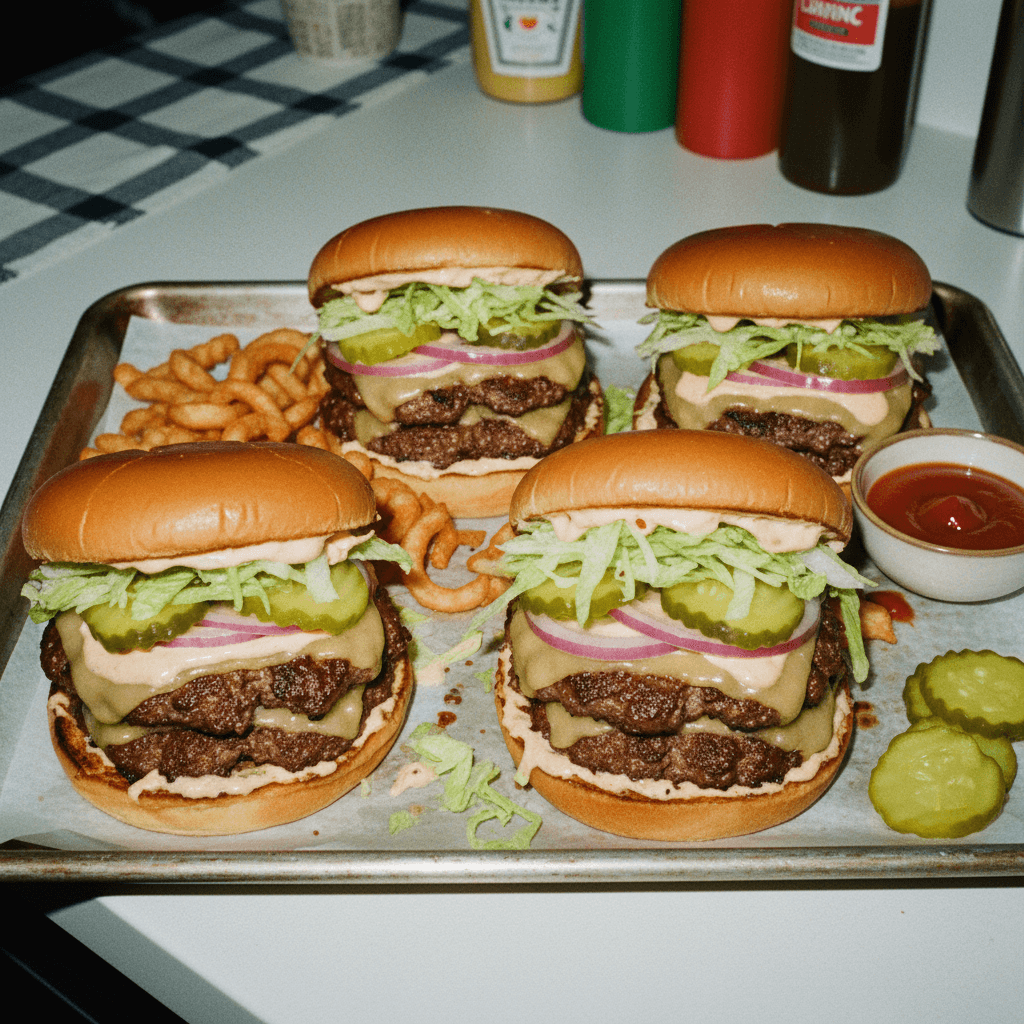 Classic Smash Burgers with All the Fixings