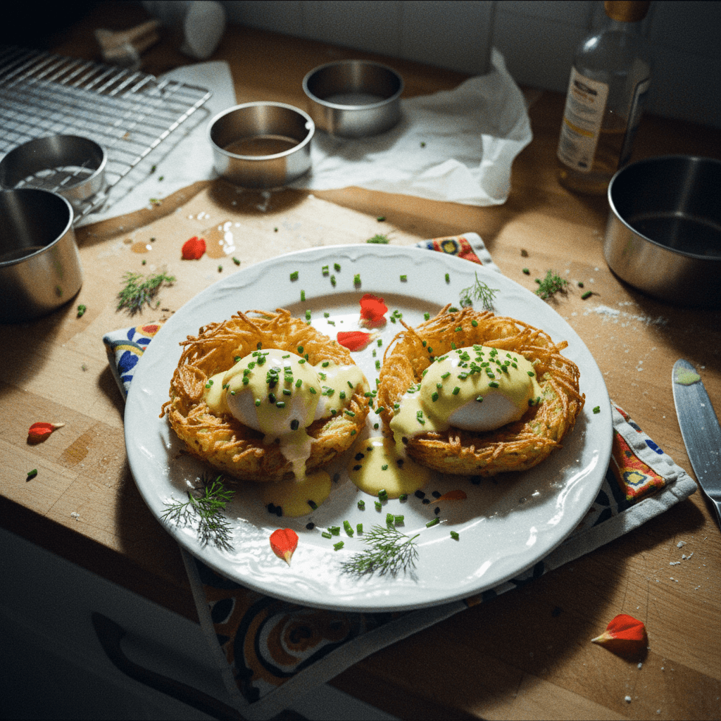 Potato Nest Eggs Benedict