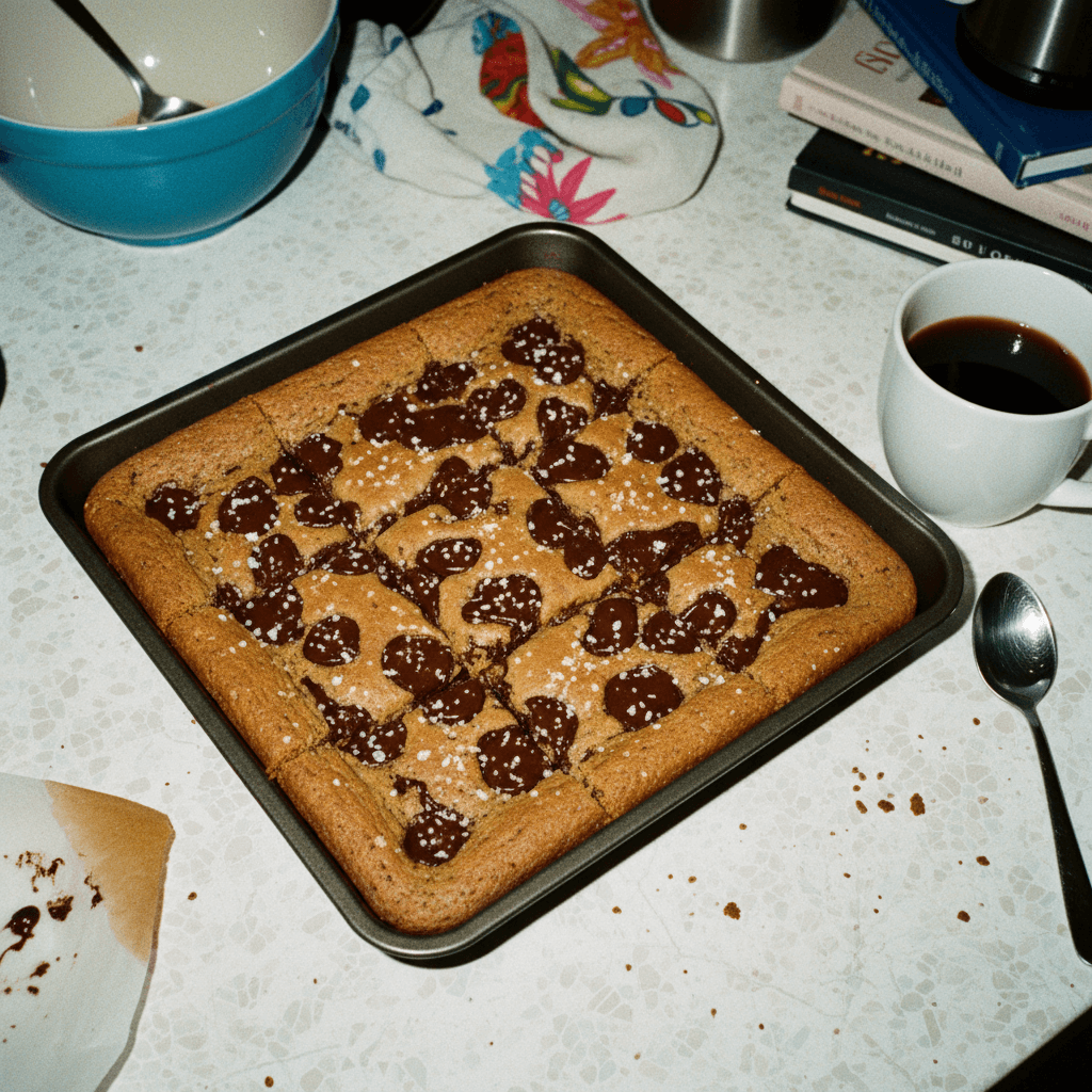 Salted Espresso Chocolate Chunk Blondies
