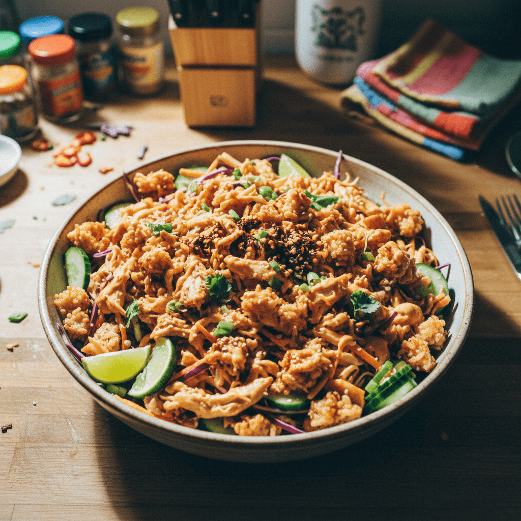 Bang Bang Chicken Crispy Rice Salad
