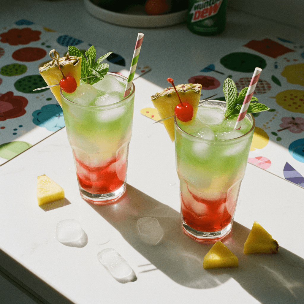 Malibu Pineapple Grenadine Fizz