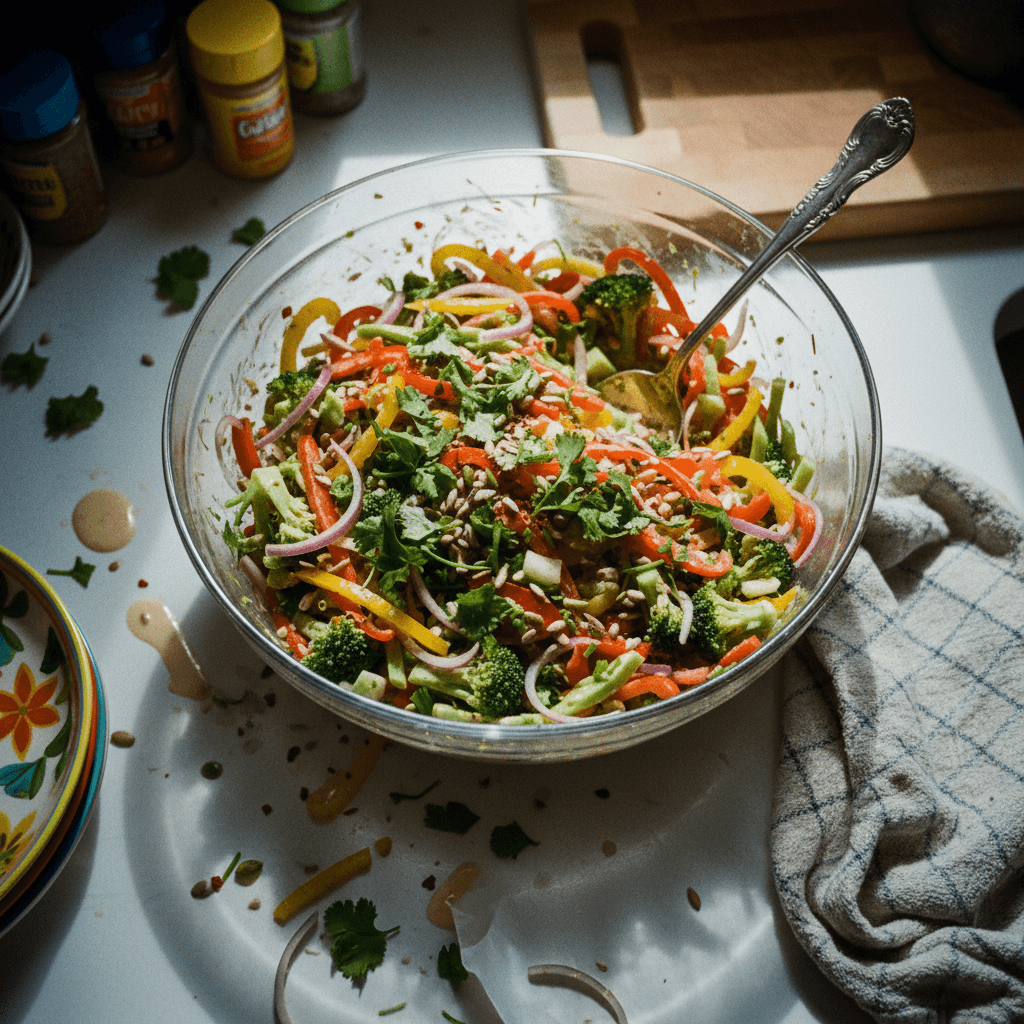 Broccoli and Bell Pepper Slaw