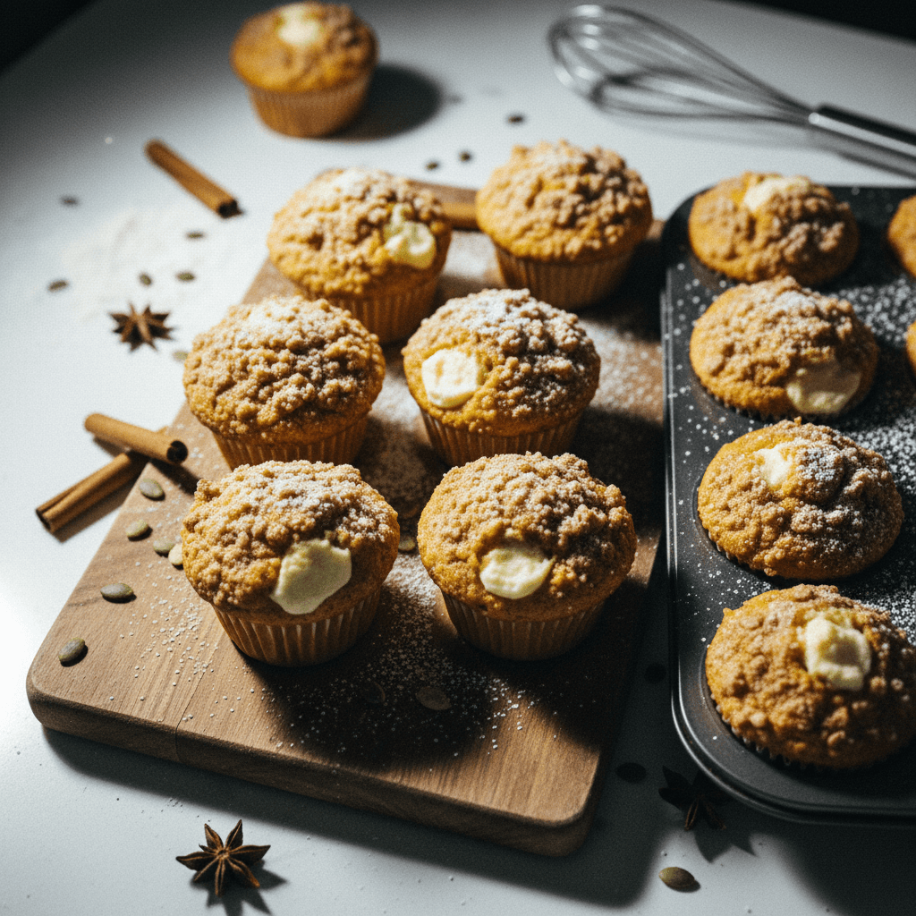 Gluten-Free Pumpkin Cream Cheese Muffins