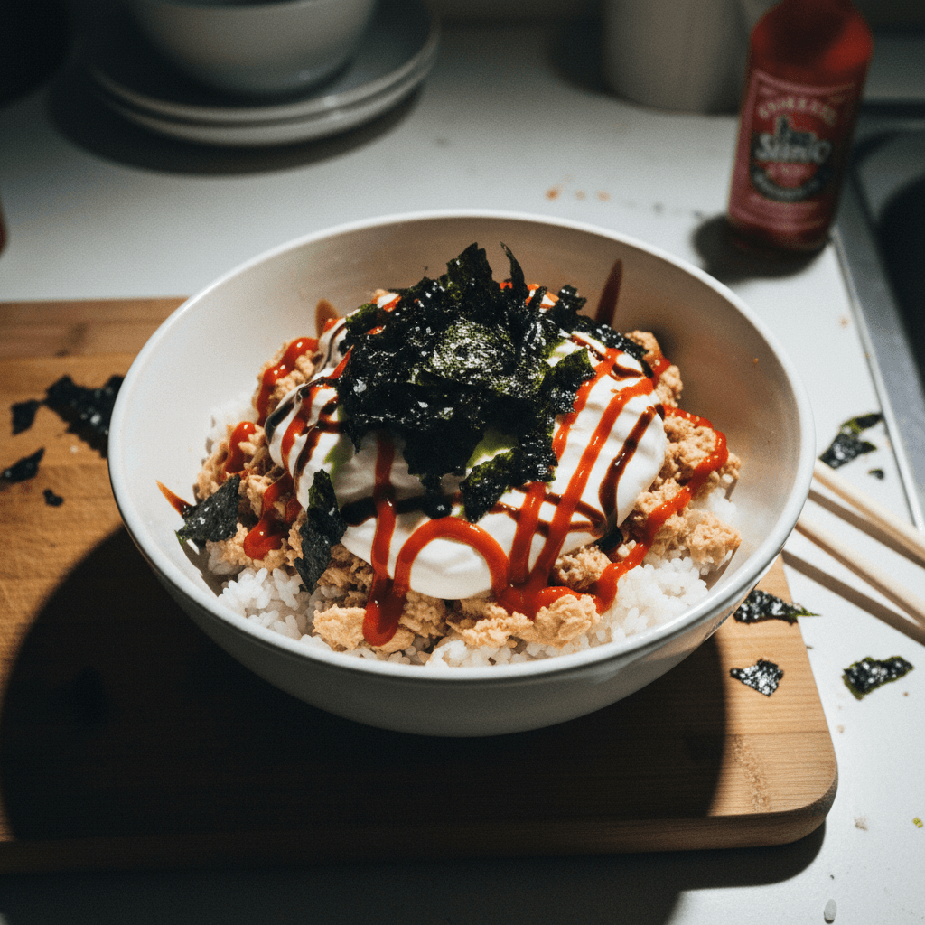 Lazy High Protein Tuna Rice Meal