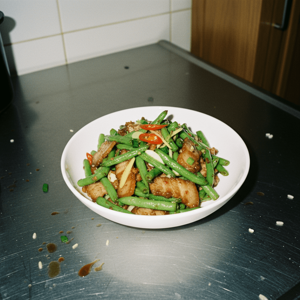 Stir-fried Green Bean with Meat