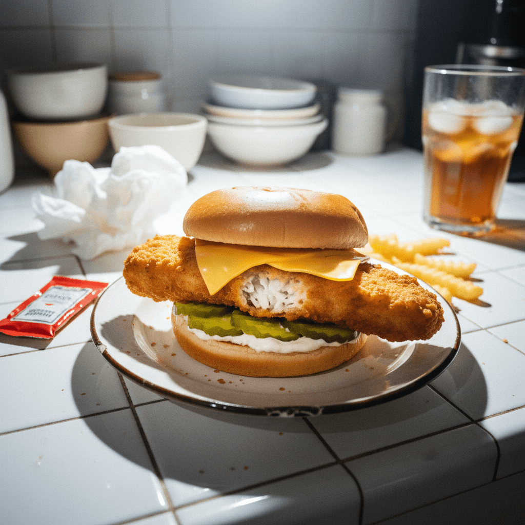 Fried Fish Sandwich (Little Fish Style)