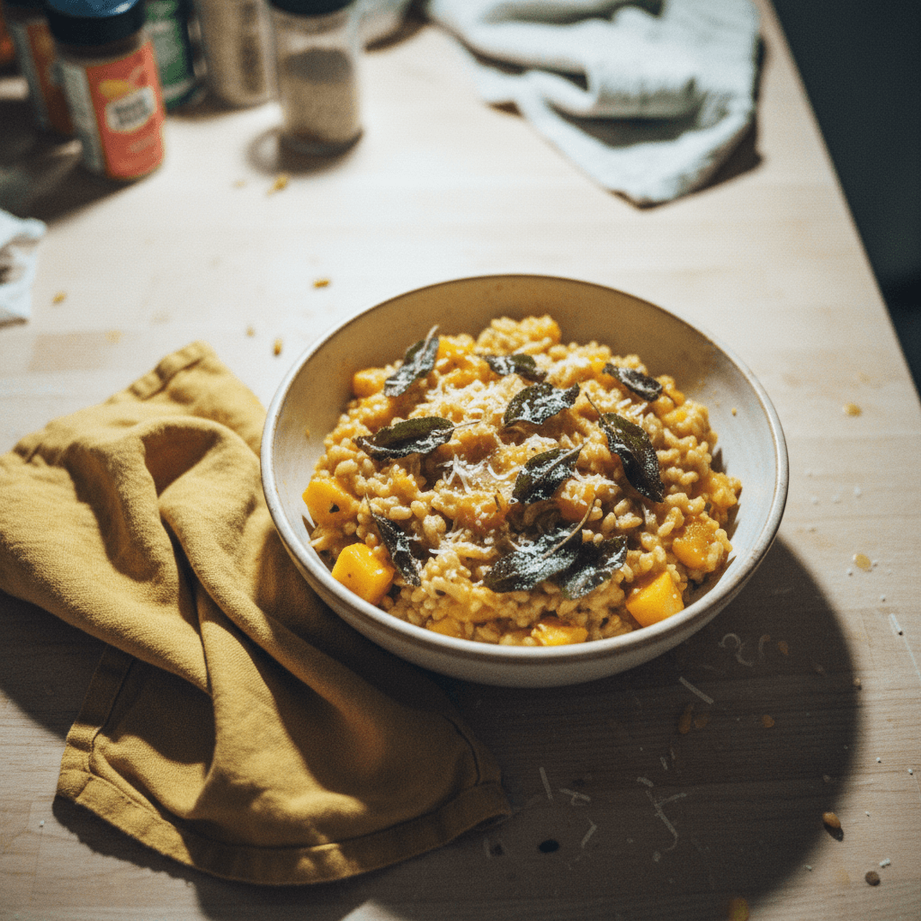 Brown Butter Butternut Squash Risotto with Sage