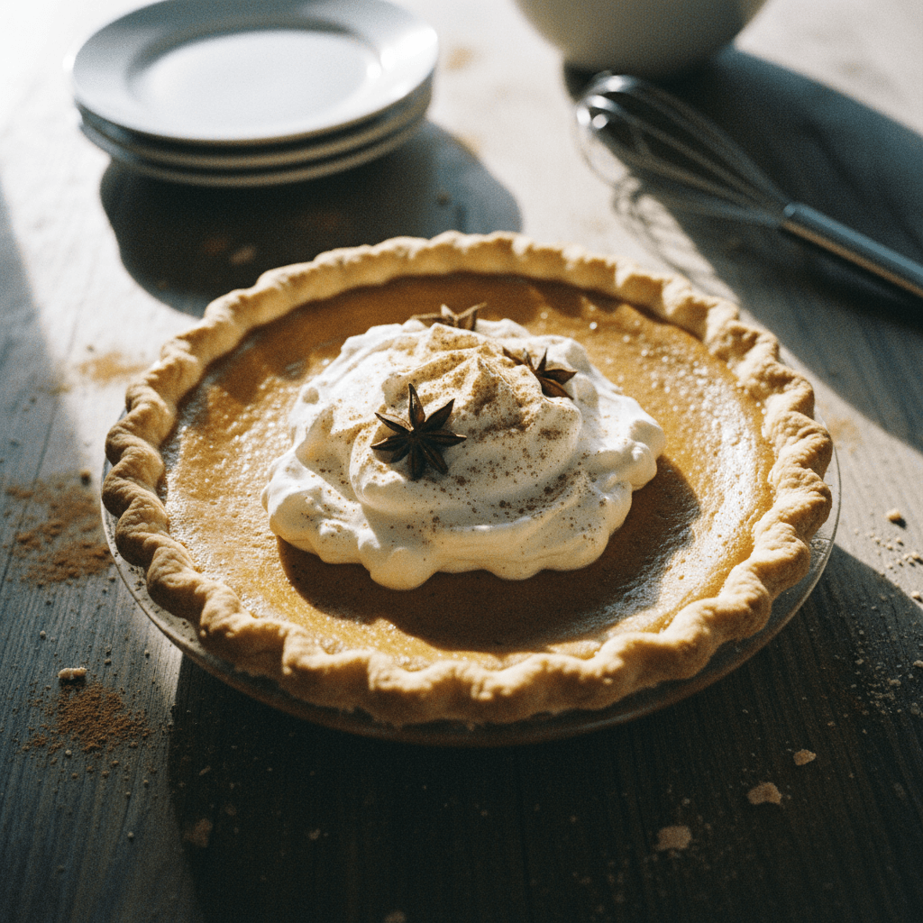 Classic Pumpkin Pie with Homemade Whipped Cream