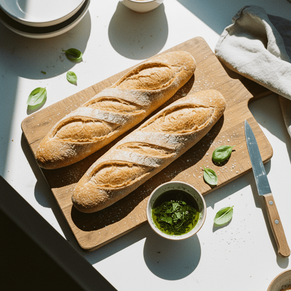 Baguette sin Gluten con Levadura Comercial