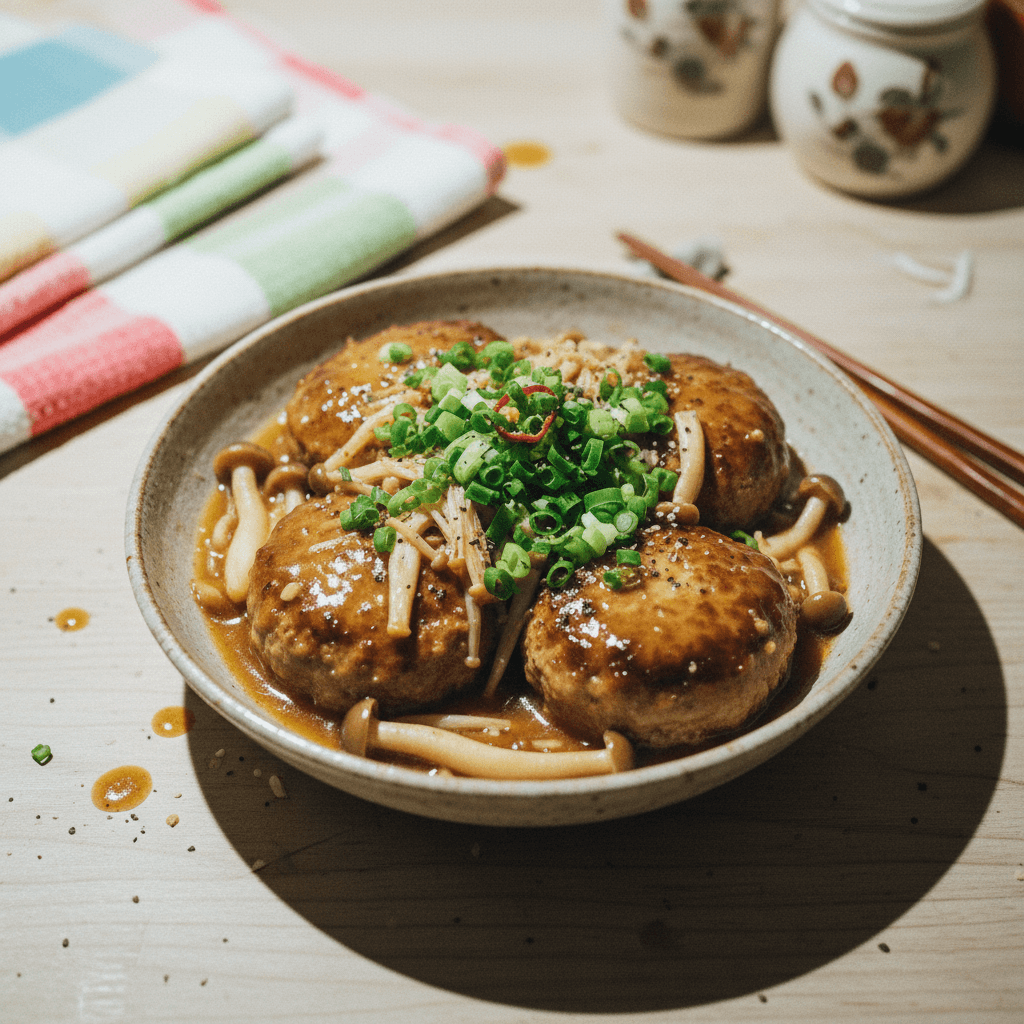 Japanese-Style Simmered Hamburger Steak