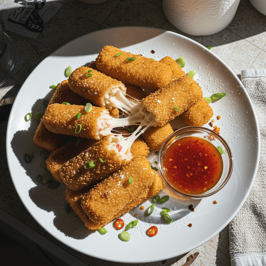 Crab Rangoon Mozzarella Sticks