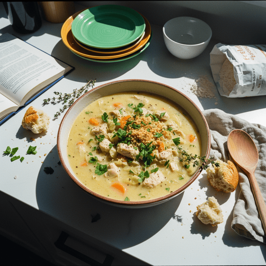 Hearty Gluten-Free, Dairy-Free Chicken and Leek Soup