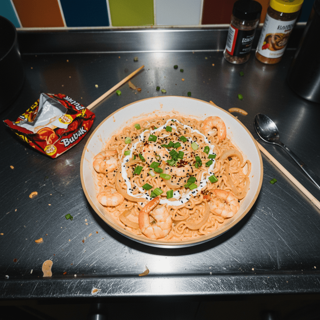 Shrimp Rosé Buldak Ramen