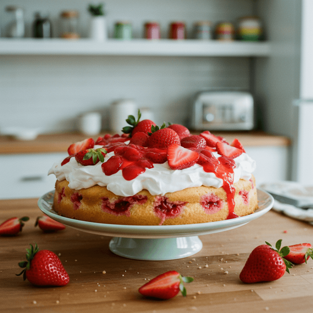 Strawberry Shortcake Poke Cake