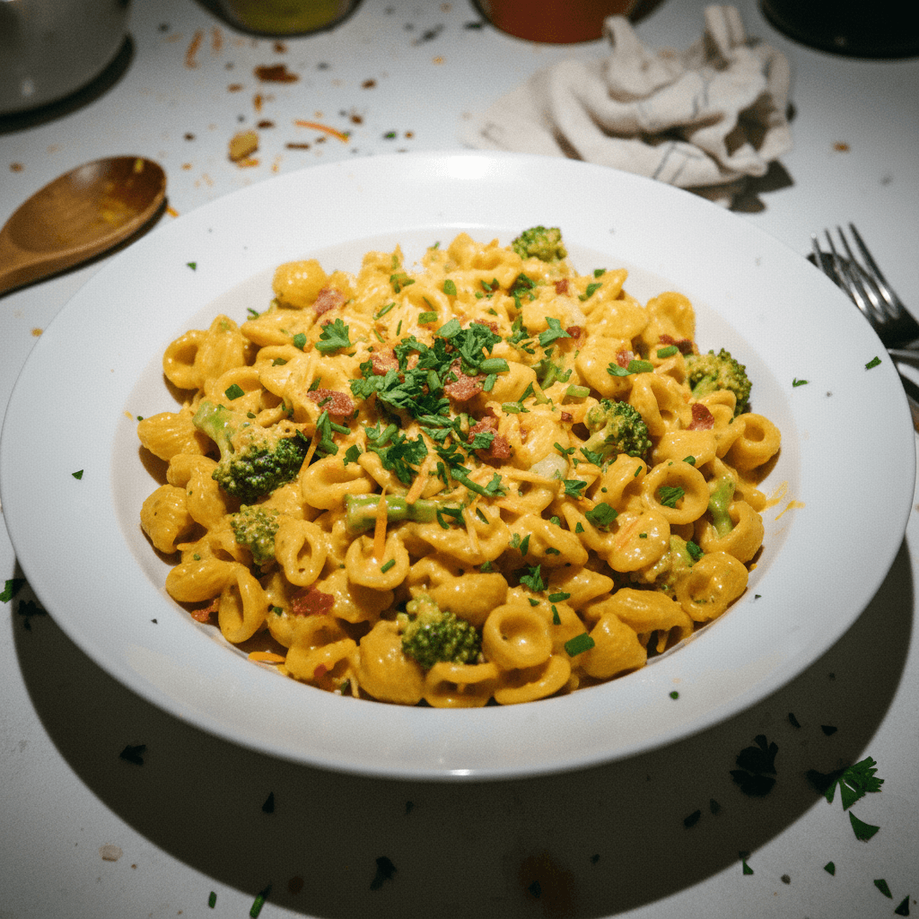 Broccoli Cheddar Soup Pasta