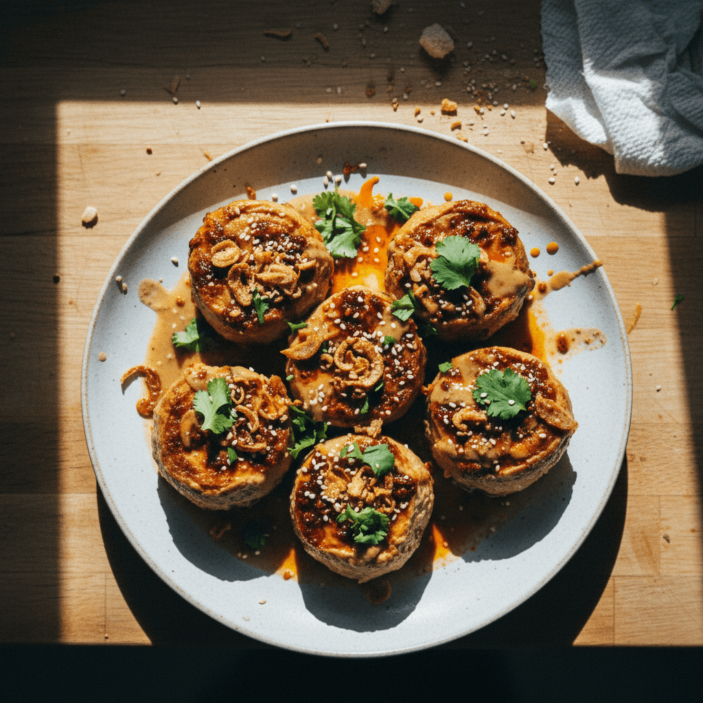 Savory Simmered Tofu Rolls