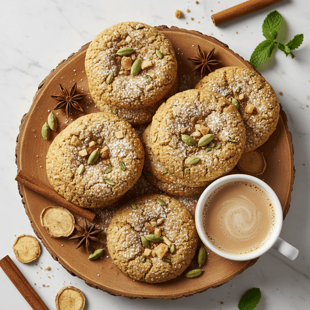 Cardamom Ginger Chai Cookies