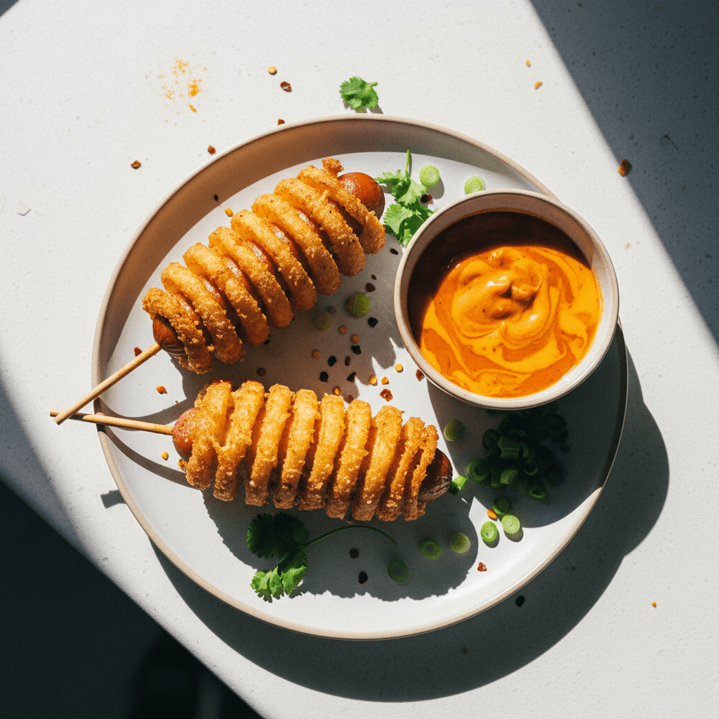 Korean Crispy Potato Corn Dog