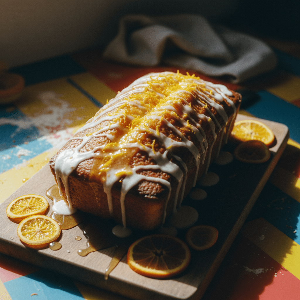 Whole Orange Loaf Cake with Glaze