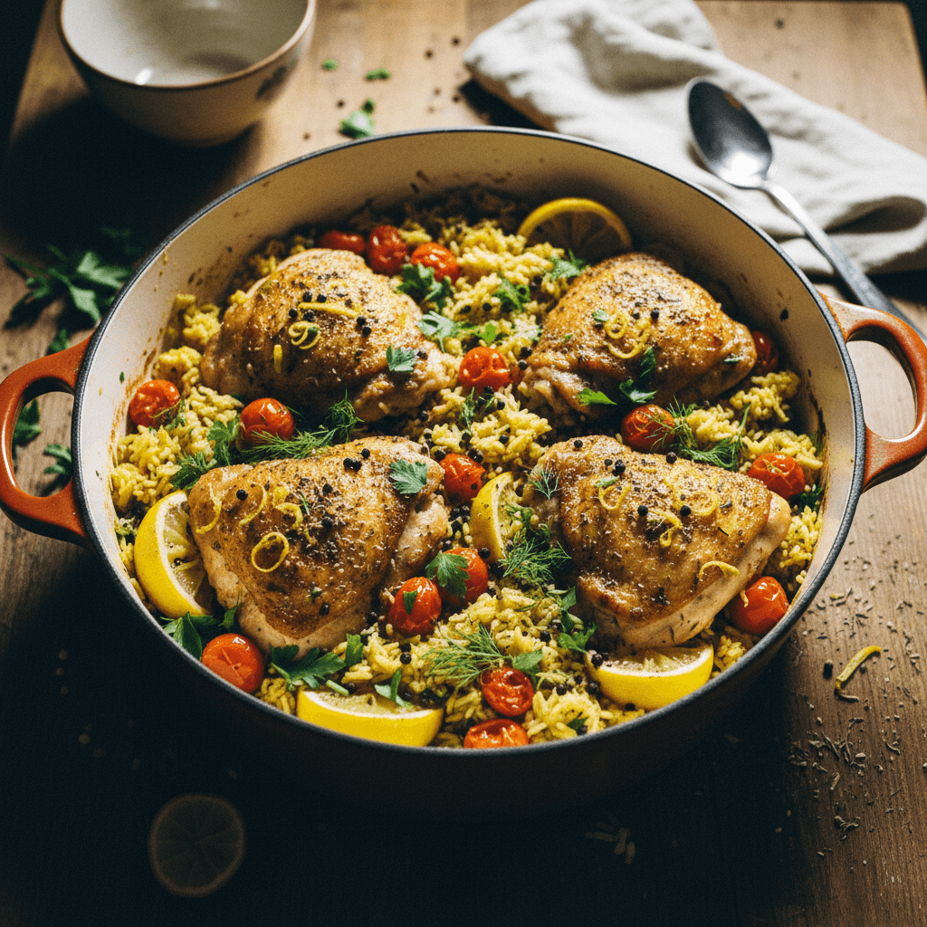 One-Pot Lemon Herb Chicken and Rice