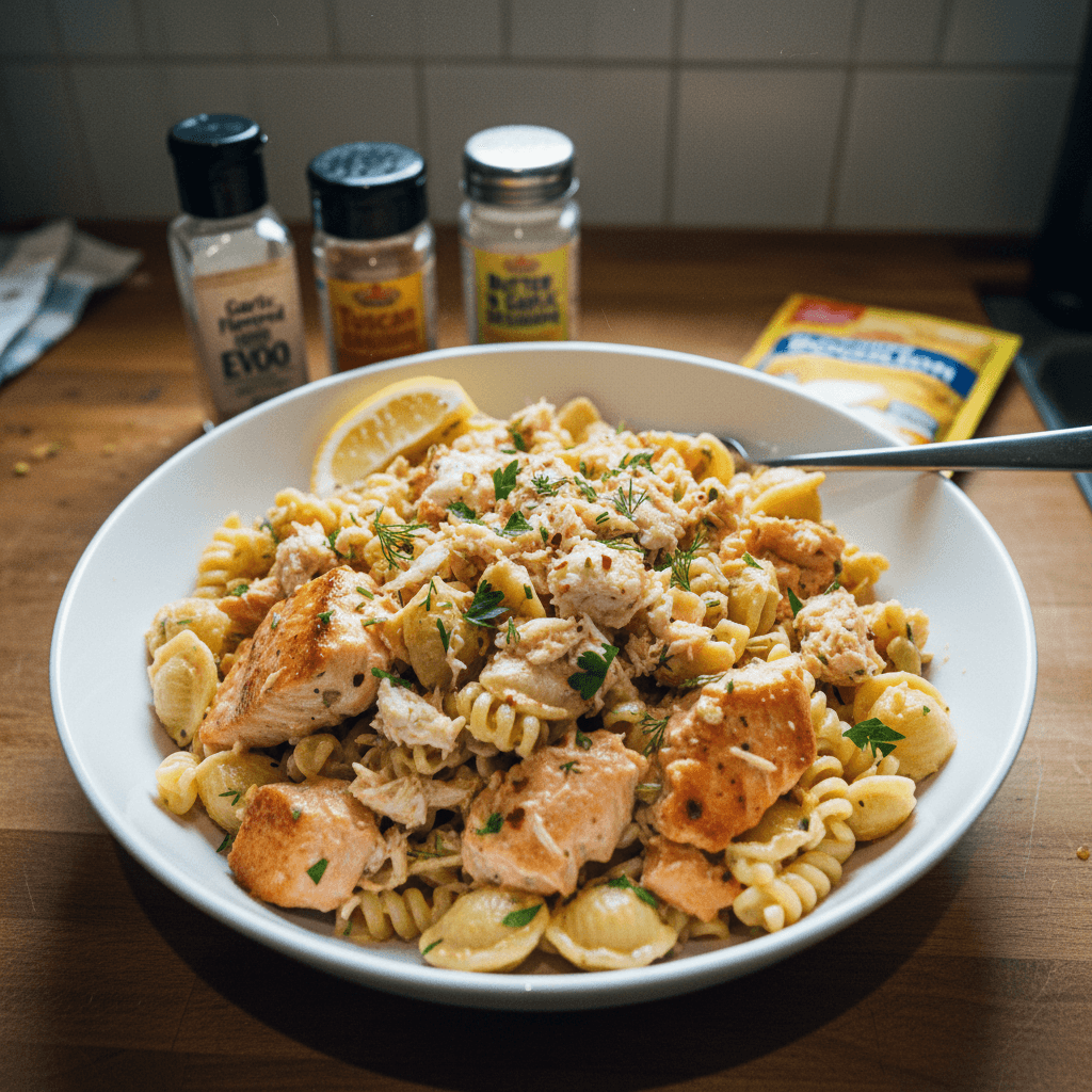 Creamy Salmon & Crab Pasta
