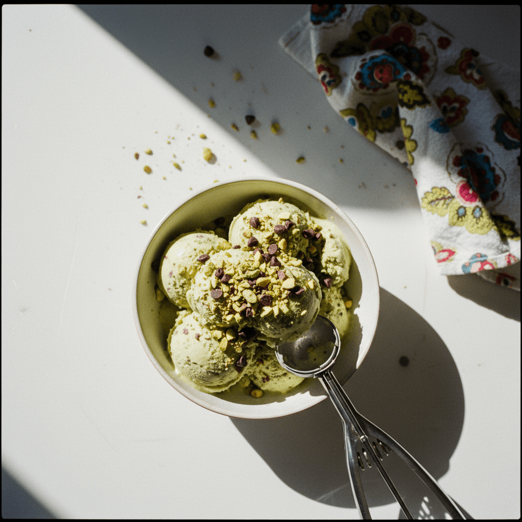 Healthy Pistachio Ice Cream (High Protein, No Sugar Crash!)