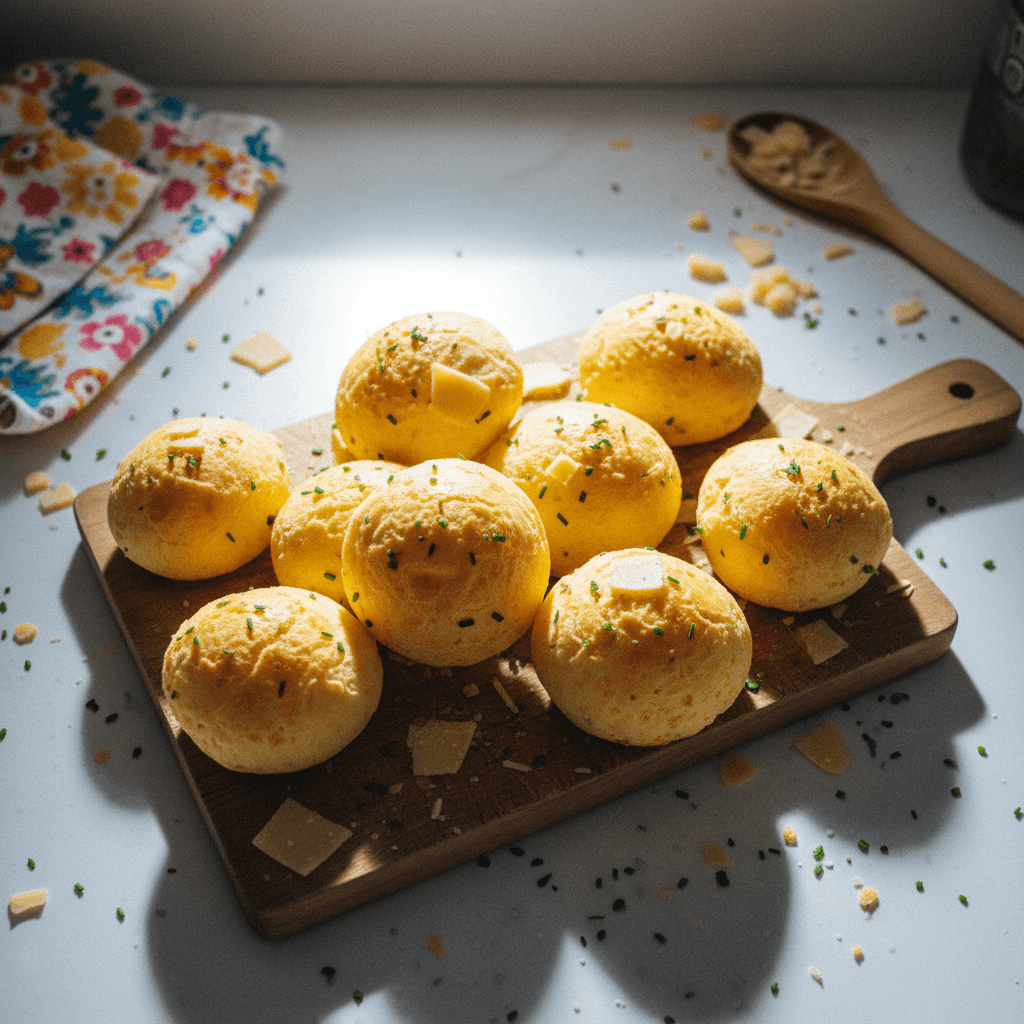 Easy Blender Gouda Cheese Bread (or Brazilian Cheese Bread / Pão de Queijo with Gouda)