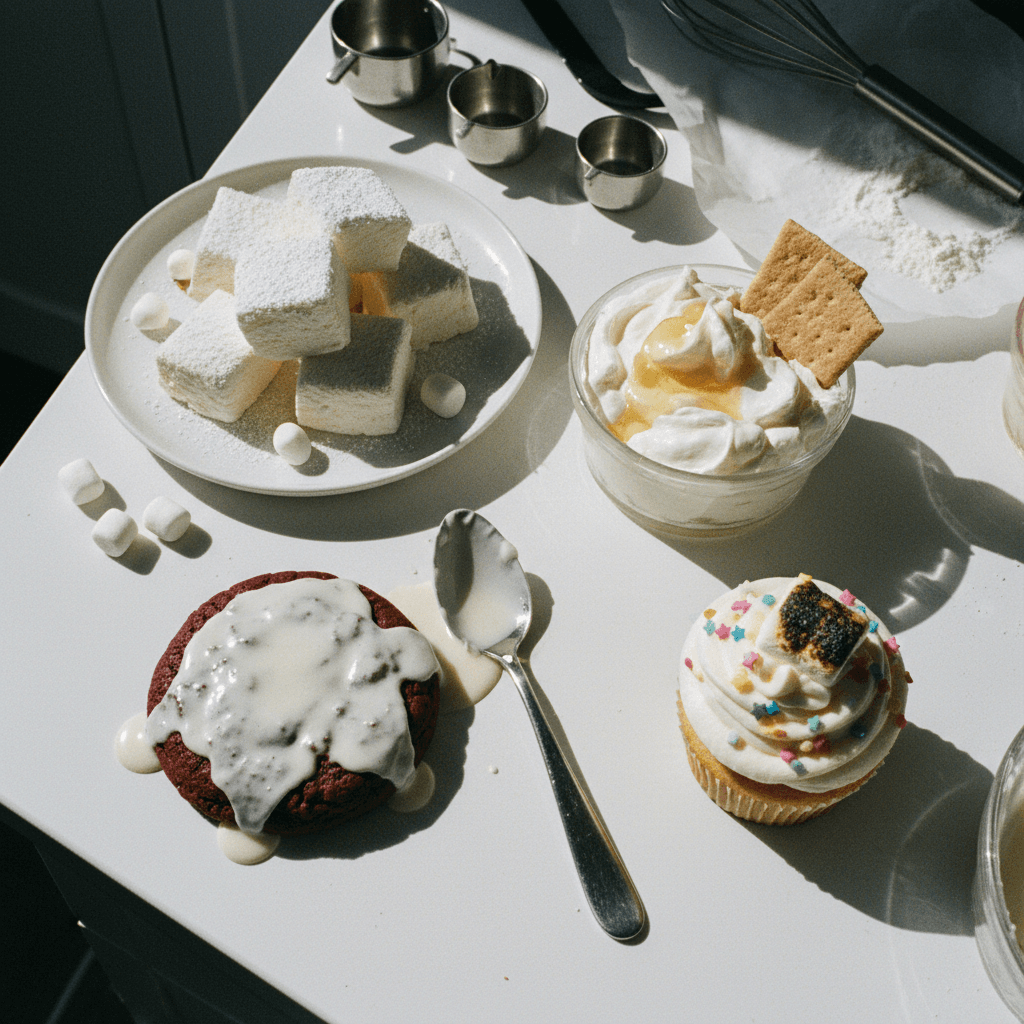 Marshmallow Glaze, Bites, Fluff, and Frosting